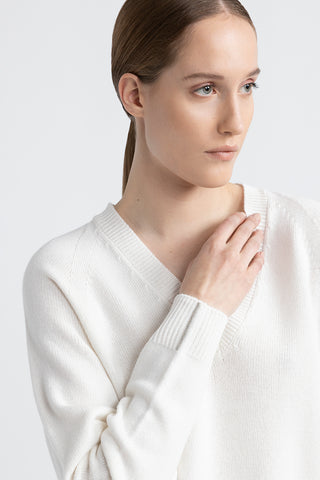 Wool, silk and cashmere sweater