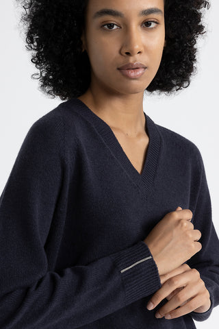 Wool, silk and cashmere sweater