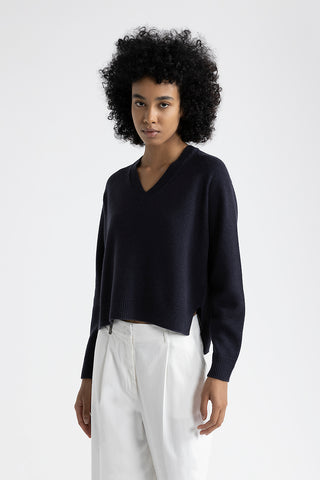 Wool, silk and cashmere sweater