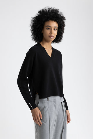 Wool, silk and cashmere sweater