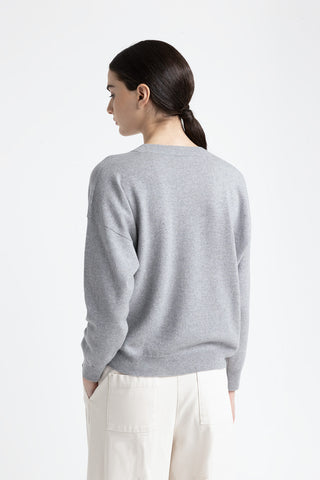 Wool, silk and cashmere sweater