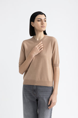 Wool, silk and cashmere sweater