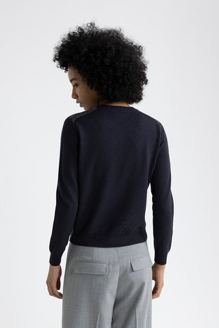 Wool, silk and cashmere sweater