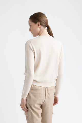 Wool, silk and cashmere sweater