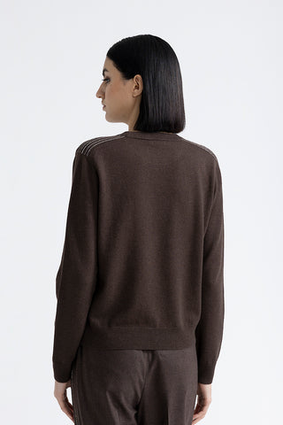 Wool, silk and cashmere sweater