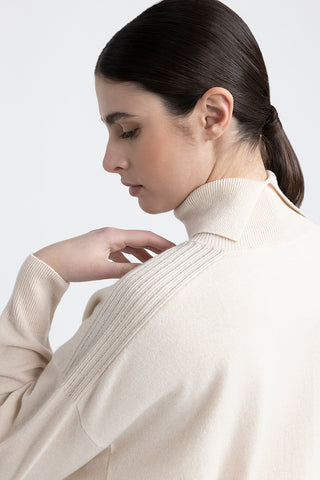 Wool, silk and cashmere crewneck sweater