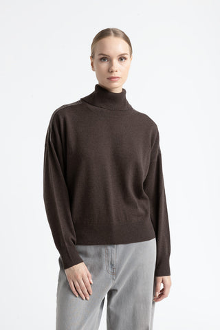 Wool, silk and cashmere crewneck sweater