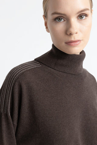 Wool, silk and cashmere crewneck sweater