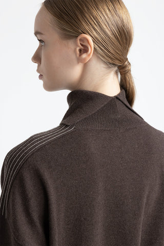 Wool, silk and cashmere crewneck sweater