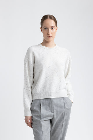 Wool, cashmere lurex and sequins sweater