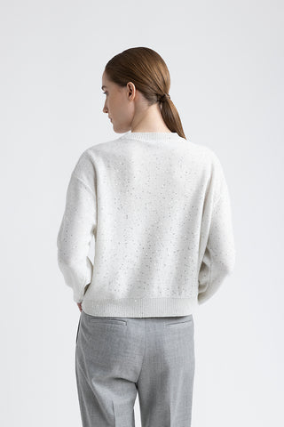 Wool, cashmere lurex and sequins sweater