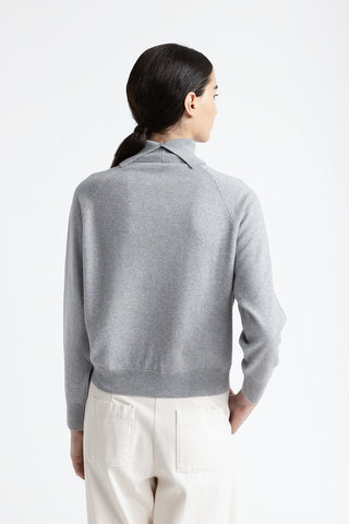 Wool, silk and cashmere turtleneck sweater