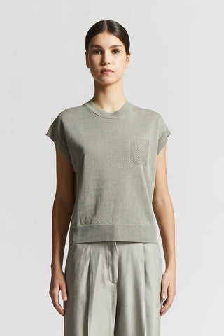 Linen and cotton sweater