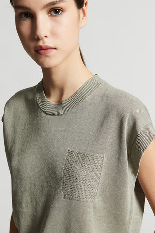 Linen and cotton sweater