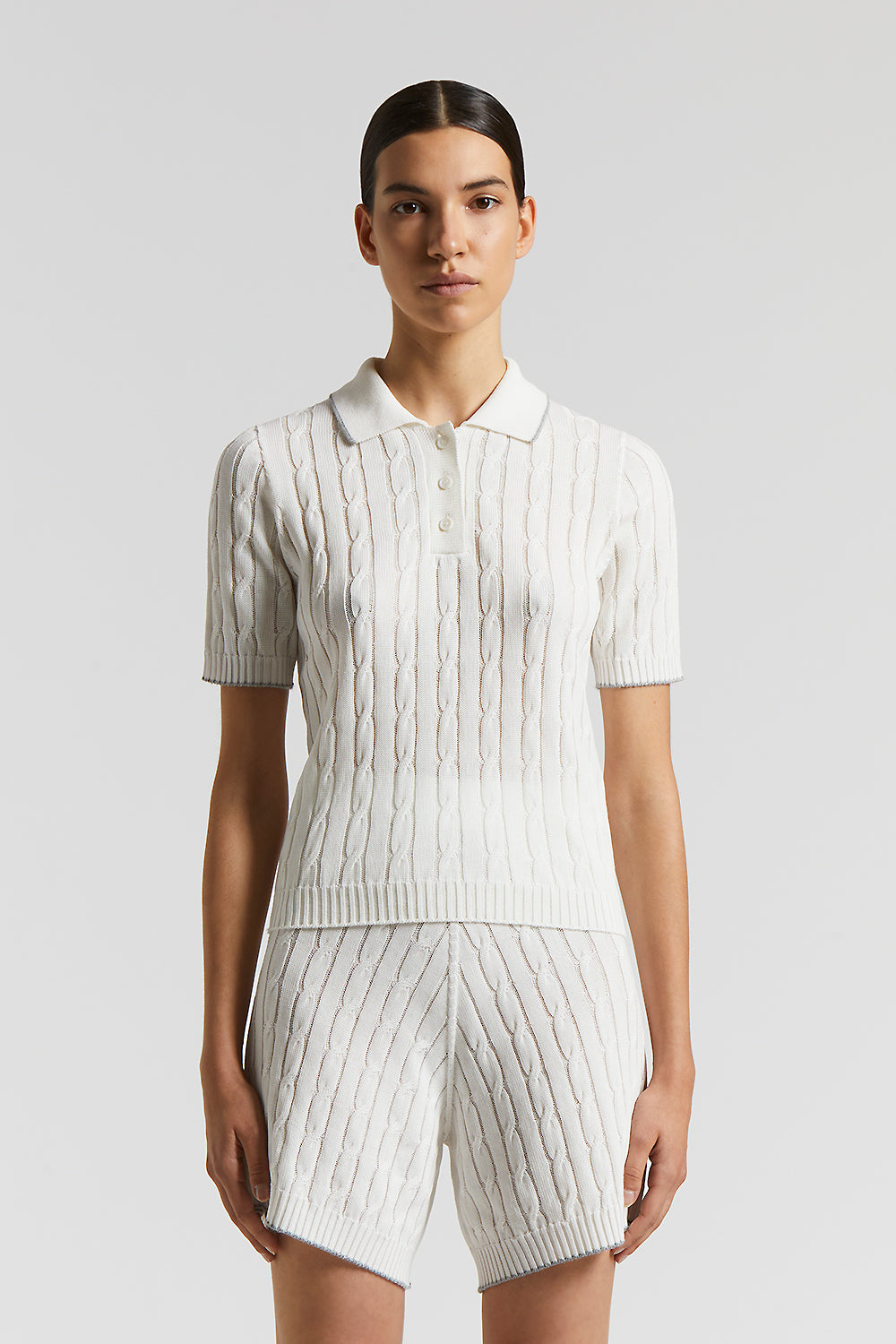 Tシャツ・カットソー PESERICO Tricot polo shirt in pure cotton crepe yarn Pure cotton crepe tricot polo shirt | Peserico US