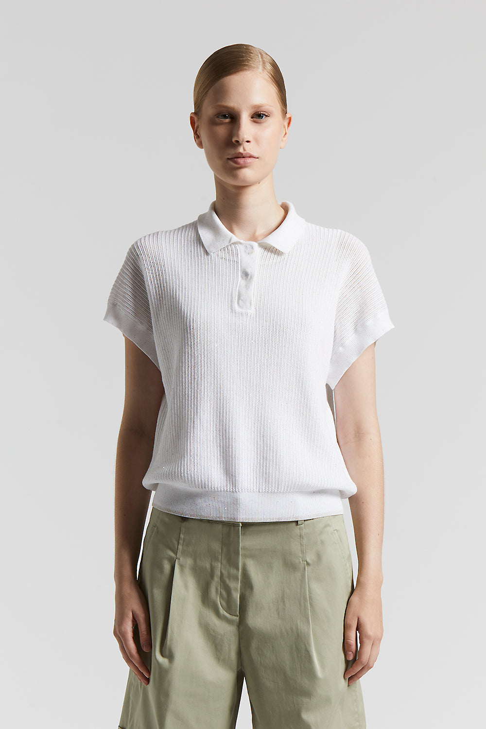 Tシャツ・カットソー PESERICO Tricot polo shirt in pure cotton crepe yarn Pure cotton crepe tricot polo shirt | Peserico US