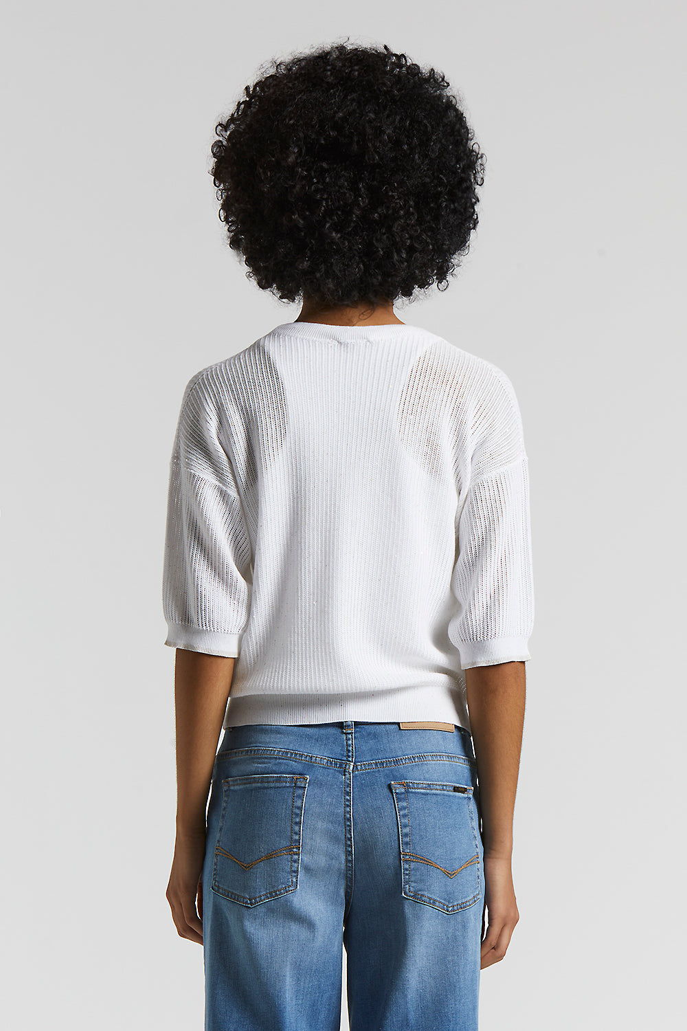 Linen and cotton crepe sweater | Peserico US