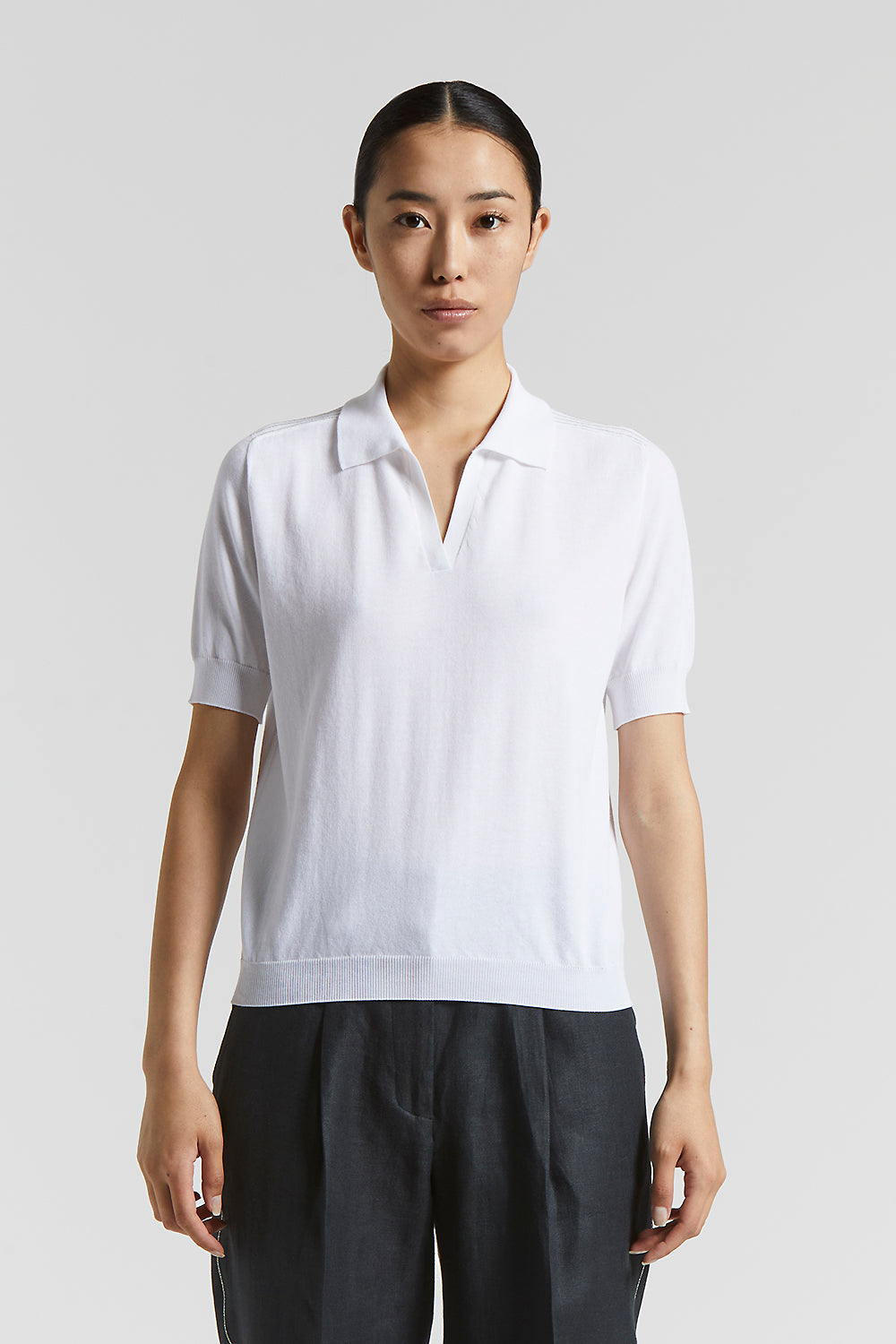Striped cotton jersey polo shirt | Peserico US