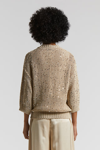 Cotton cardigan with sequins