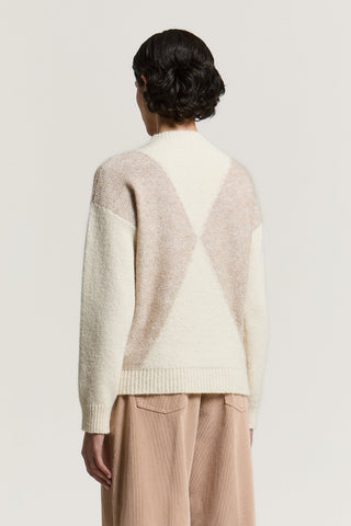 Alpaca, wool and cotton yarn sweater