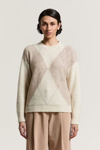 Alpaca, wool and cotton yarn sweater