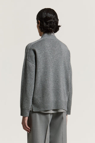 Wool, silk, cashmere and lamé sweater