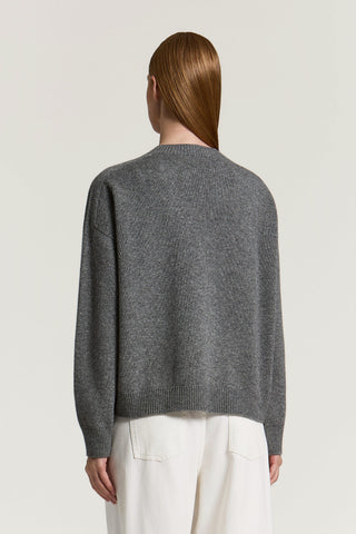 Wool, silk, cashmere and lamé sweater