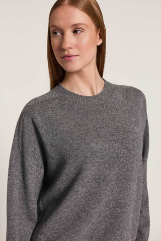 Wool, silk, cashmere and lamé sweater