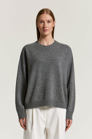 Wool, silk, cashmere and lamé sweater