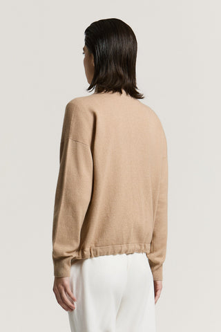 Wool, silk and cashmere bomber jacket