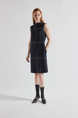 A-line midi dress with Punto Luce