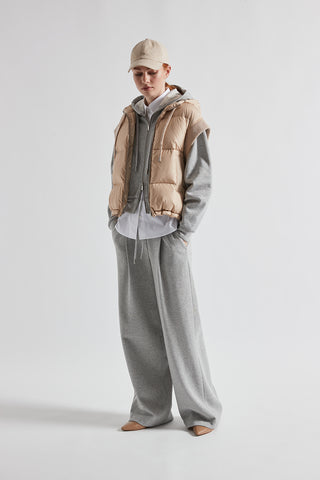 Cotton Lurex fleece trousers