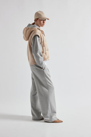 Cotton Lurex fleece trousers