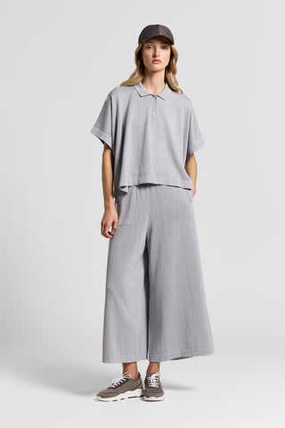 Lurex and cotton vanisé polo shirt